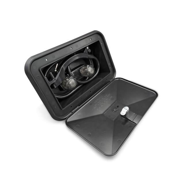 Black Wall Mounted Self-Contained Exterior Shower