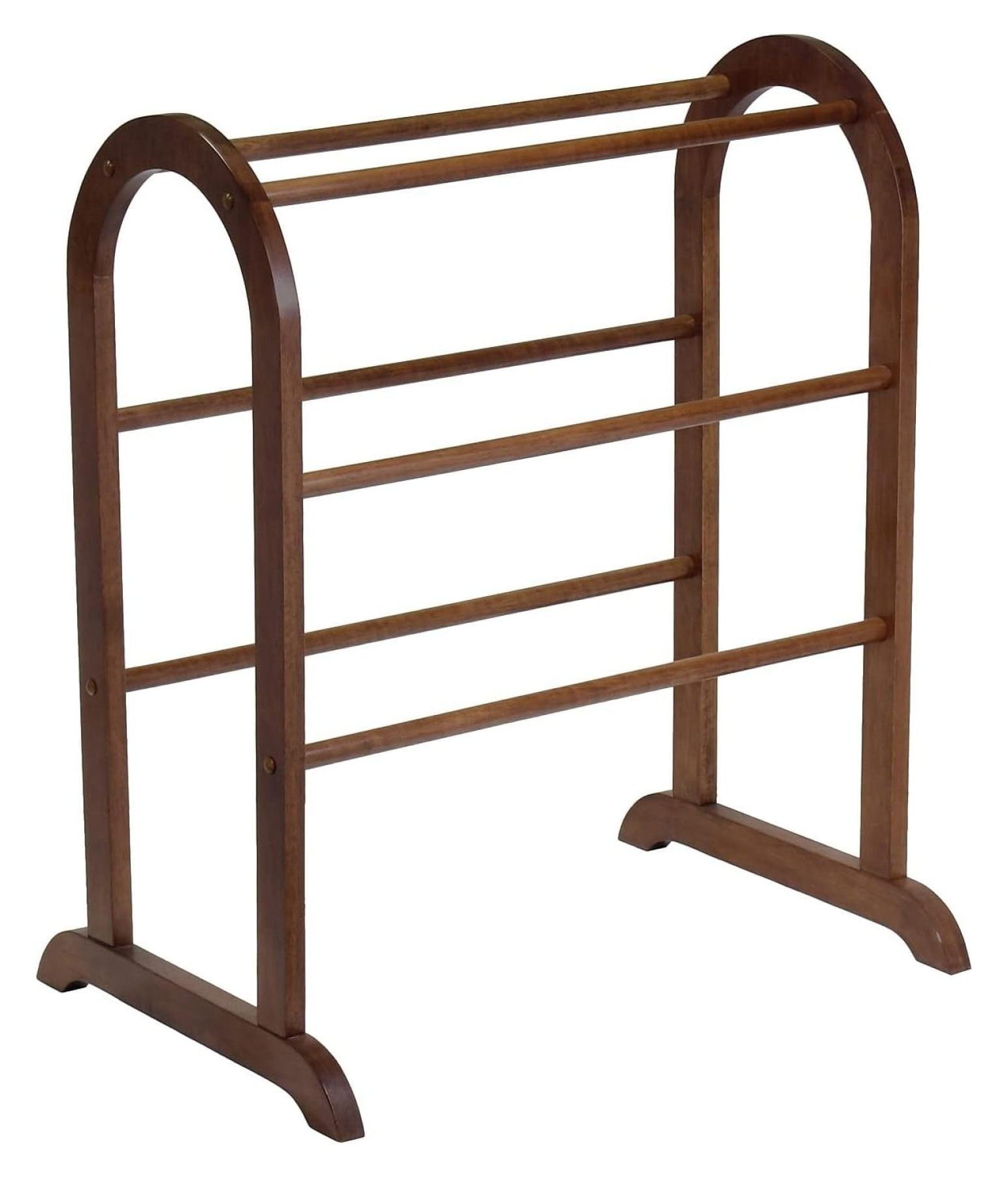 94326 Wood Quilt Rack With 6 Rungs, Antique Walnut Storage - Walmart.com