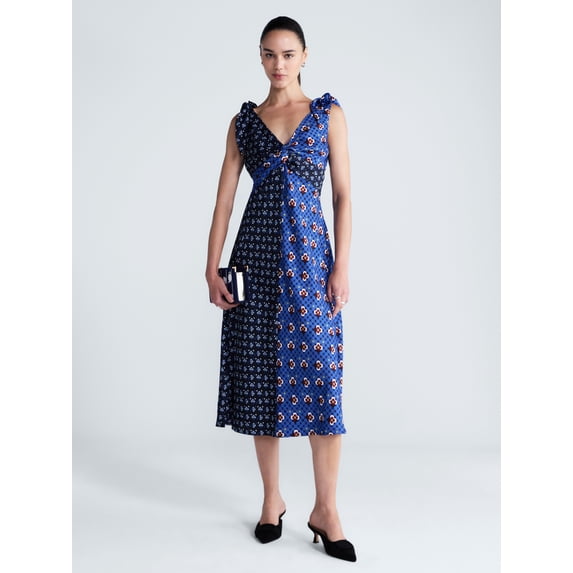 Free Assembly Women's Twist Front Sleeveless Maxi Dress, Sizes XS-XXL