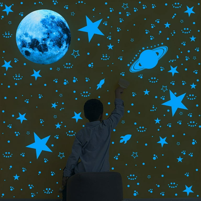 Glow In The Dark Stars For Ceiling,outer Space Planet Wall