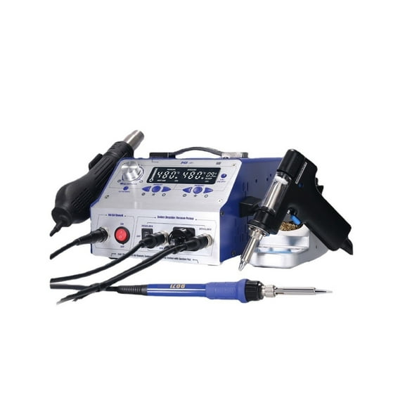 948-II 4 In 1 Rework Station Tin Suction Device Solder Iron Hot Air Gun Desoldering Station Multi-function BGA Repair Tool ,Precision Control