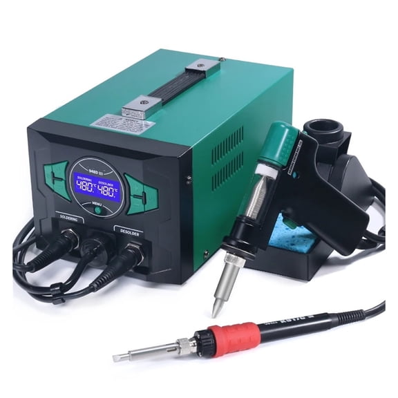 948D-III 2-in-1 Soldering Rework Station, LCD Digital Hot Air & Iron Kit
