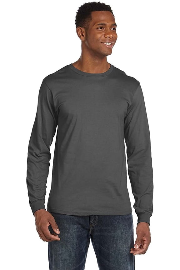 949 Anvil Adult Lightweight Long-Sleeve T-Shirt Charcoal S