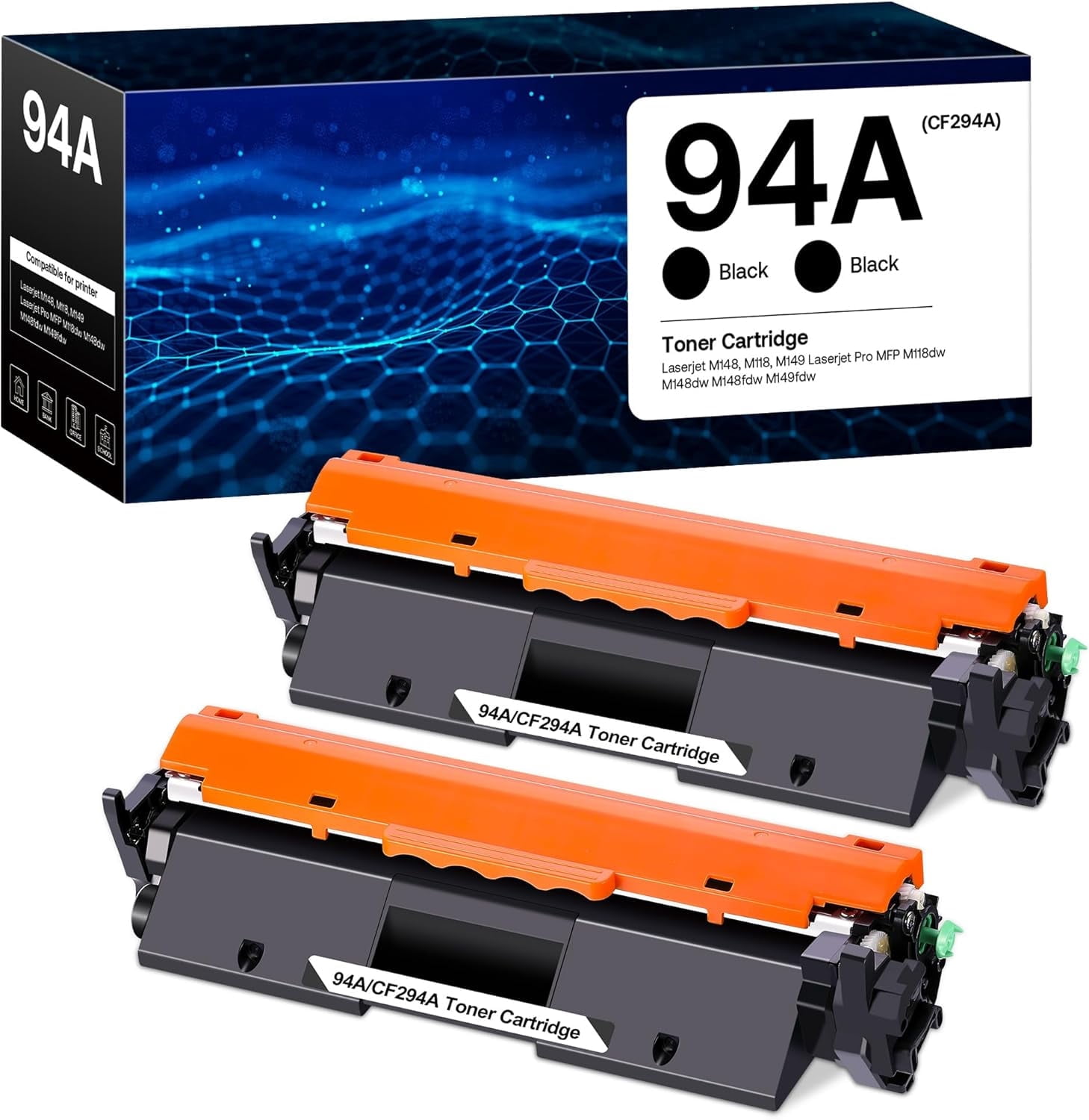 94A 2-Pack BlackToner Cartridge Replacement for HP 94A CF294A with ...
