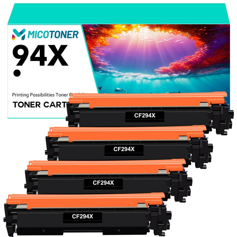 94A 94X 4-Pack Compatible Toner Cartridge for HP 94X CF294X LaserJet Pro  M118dw MFP M148dw M148fdw M149fdw Printer (Black)