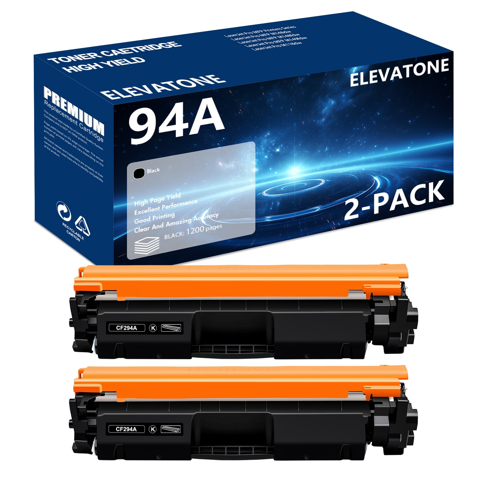 94A Black Toner Cartridge CF294A Toner Compatible for HP 94A CF294A 94X