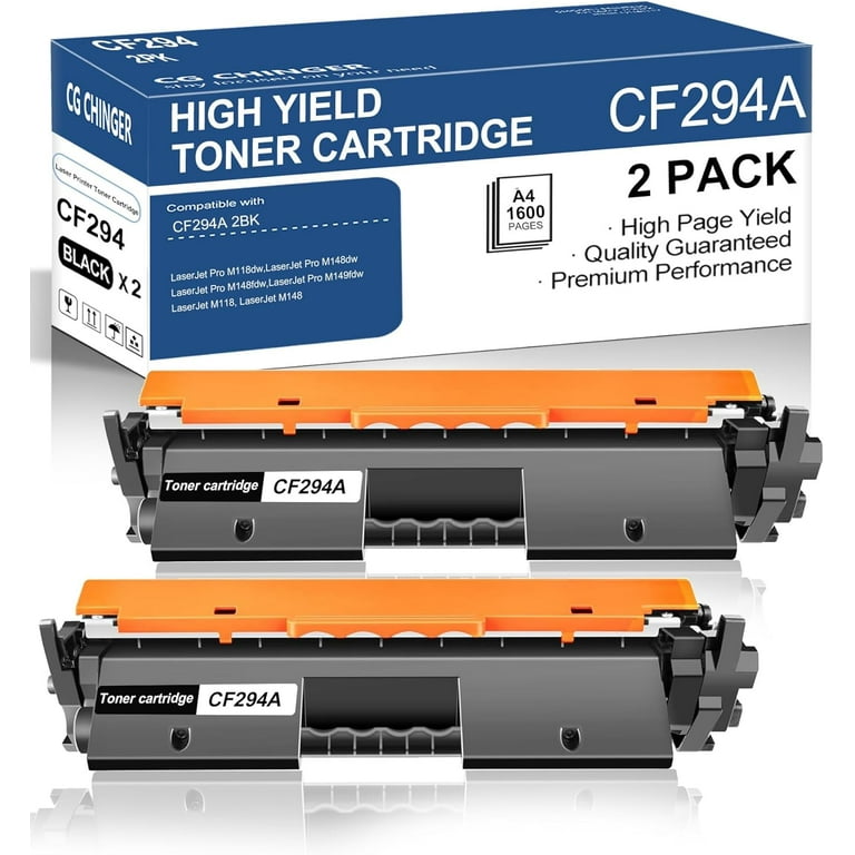 HP 94X CF294X Compatible Toner Cartridge (2 Pack)