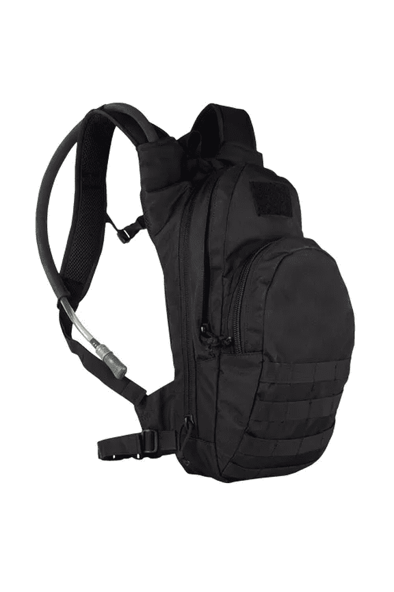 94FO Fox Outdoor Compact Modular Hydration Backpack Bag W/ Hook Loop Closure Black