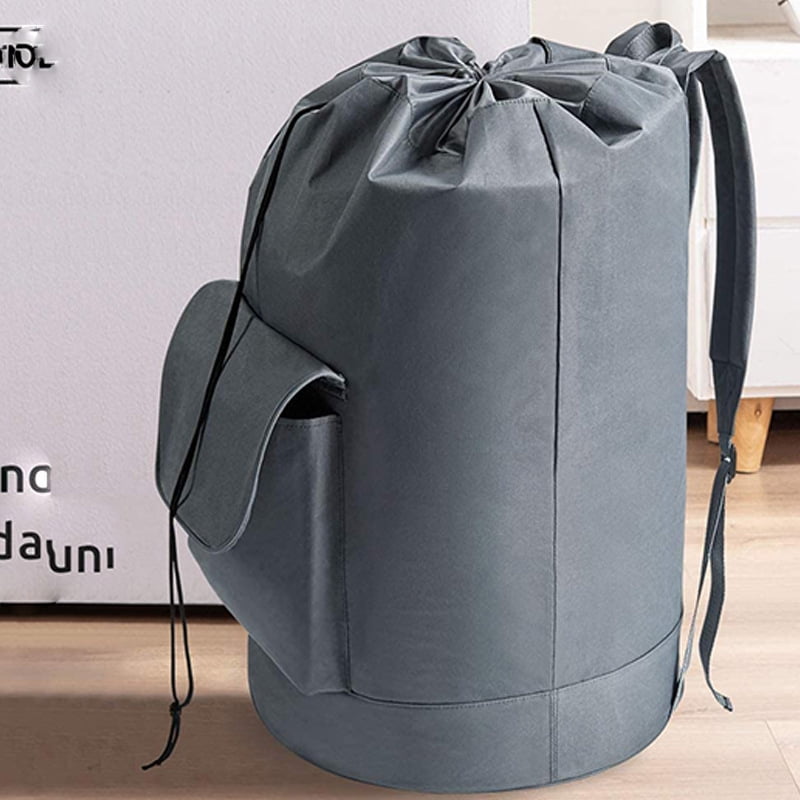 Laundry Bag,94L Laundry Backpack with Straps Large Dirty Clothes Hamper  with Drawstring Closure Machine Washable Durable for College, Travel,  Laundromat, Dorm, Apartment (Dark Gray) 