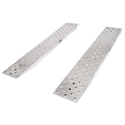 94in x 15in Aluminum 5,000 lb Car Trailer Ramps 16-24in Load Height Plate-End