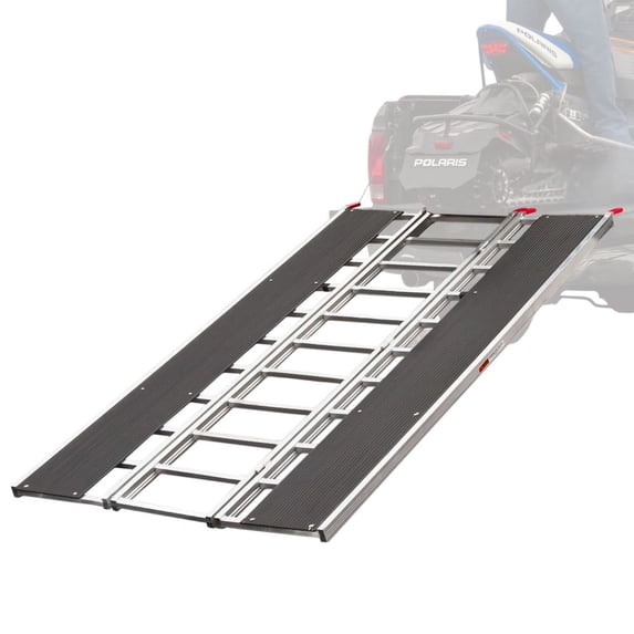 Snowmobile Front Ramp Black Ice, Snowmobile Loading Ramp, 94in x 54in, All-Aluminum Folding ...