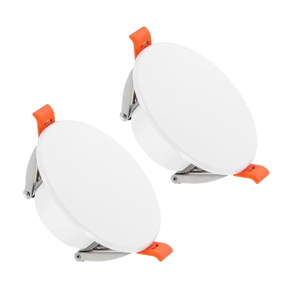 94mm / 3.7" Diameter Spring Ceiling Hole Cover Plate, 2 Pack Downlight Hole Trim Wall Mount Decorative Cap Access Panel for 2-3.3" Round Ceiling and Wall Openings, White