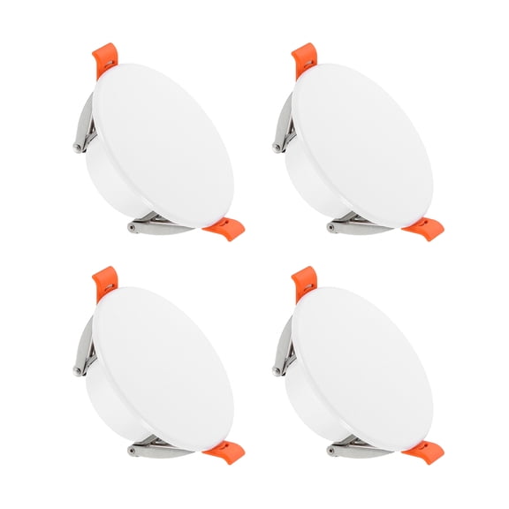 94mm / 3.7" Diameter Spring Ceiling Hole Cover Plate, 4 Pack Downlight Hole Trim Wall Mount Decorative Cap Access Panel for 2-3.3" Round Ceiling and Wall Openings, White