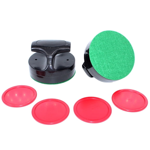 94mm Air Table Hockey Game Pusher with 4 Pucks Air Hockey Paddle and Pucks Table Hockey Pusher Set