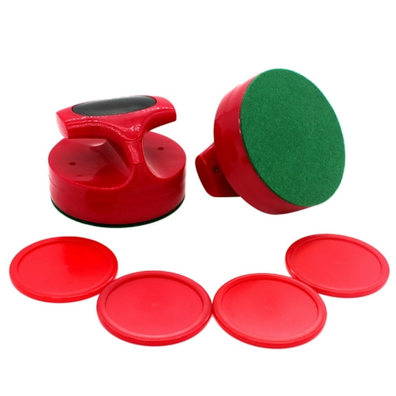 94mm Air Table Hockey Game Pusher with 4 Pucks Home Standard Air Hockey Paddle and Pucks Table Hockey Pusher Set