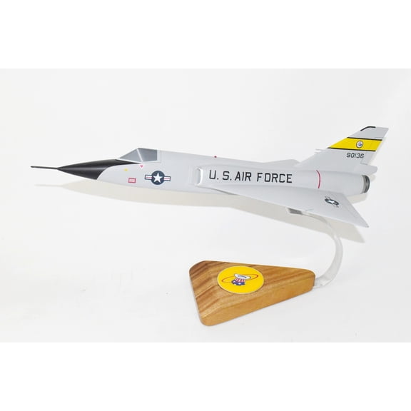 94th FIS HAT IN THE RING 1968 F-106A Delta Dart Model, Convair, 1/50th (17"), Mahogany