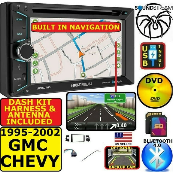 95-02 GMC CHEVY TRUCK GPS NAVIGATION CD/DVD BT SYSTEM BLUETOOTH CAR STEREO RADIO