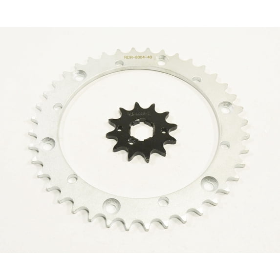 95-1997 Yamaha YFM350 350 Warrior 12 Tooth Front & 40 Tooth Rear Silver Sprocket