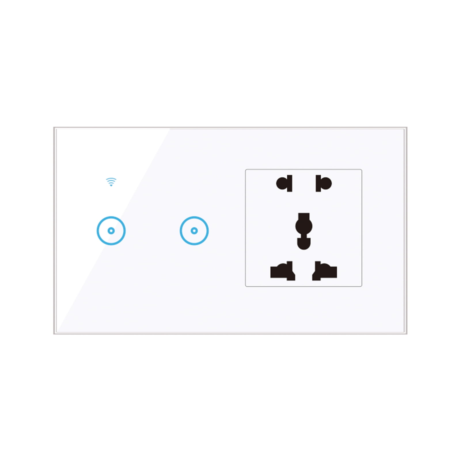 95250V WiFi Enabled 2 Gang Smart Wall Outlet Light Switch with