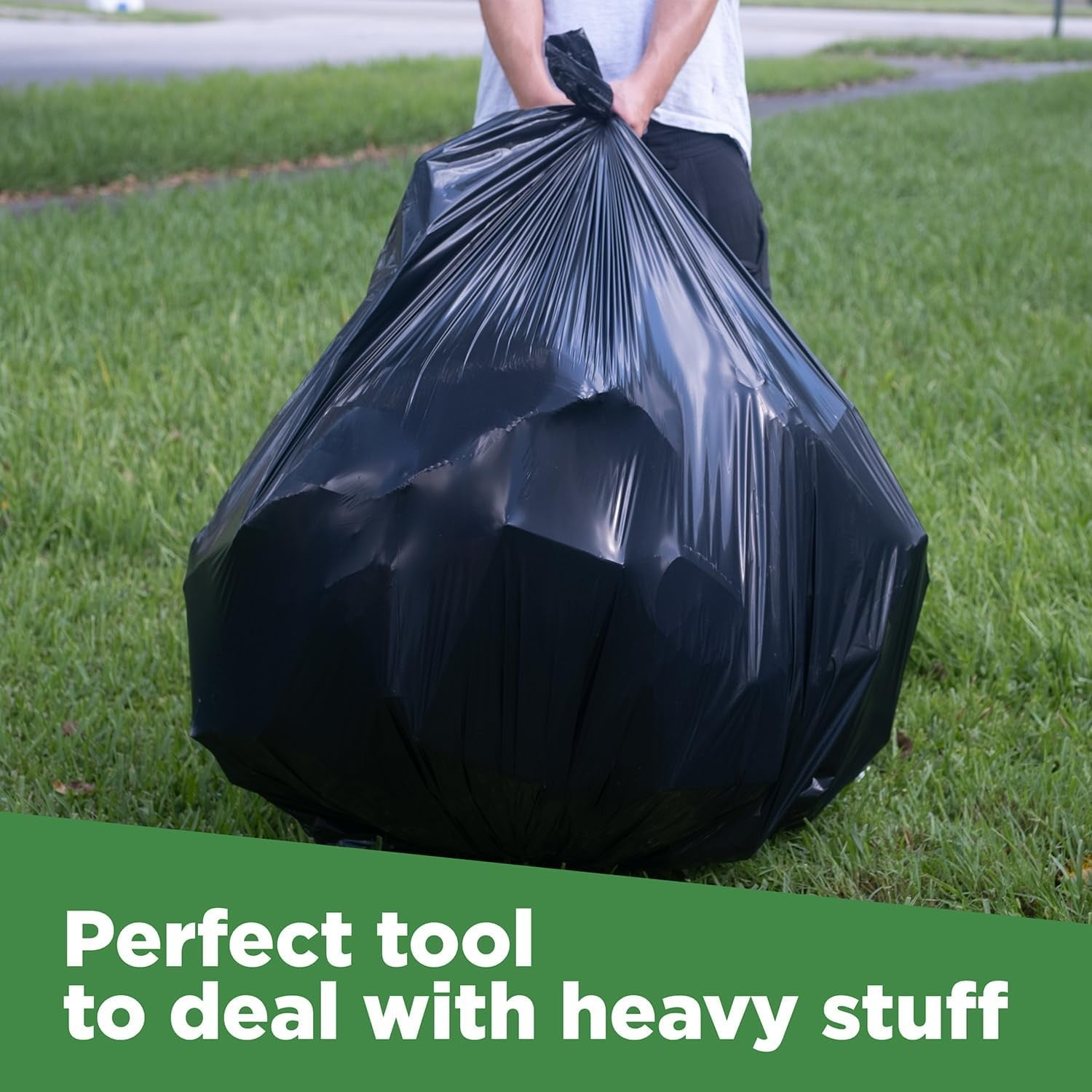 Gallon Trash Bags Heavy Duty, Black Garbage Bags (50 COUNT) Extra Large 90, 95, 96, 100 Gallon Can Liners