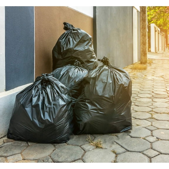 95-96 Gallon Trash Bags Heavy Duty (Mega-Value 50/Bags w/Ties) 95-100 Gallon Trash BagsBlack Heavy Duty Trash Bag Extra Large Garbage Bags