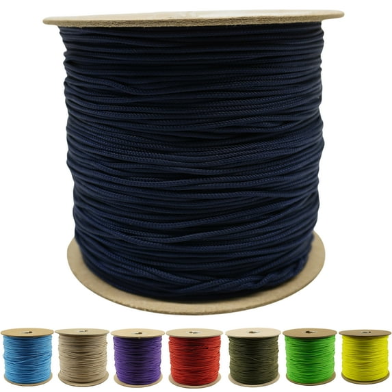 95 Cord Tensile Strength - Acid Midnight Blue - 1000 Foot Spool - Type 1 Thin Durable Strong Rope for Outdoor Survival Camping Hiking Lanyards Jewelry Necklace Bracelet Making