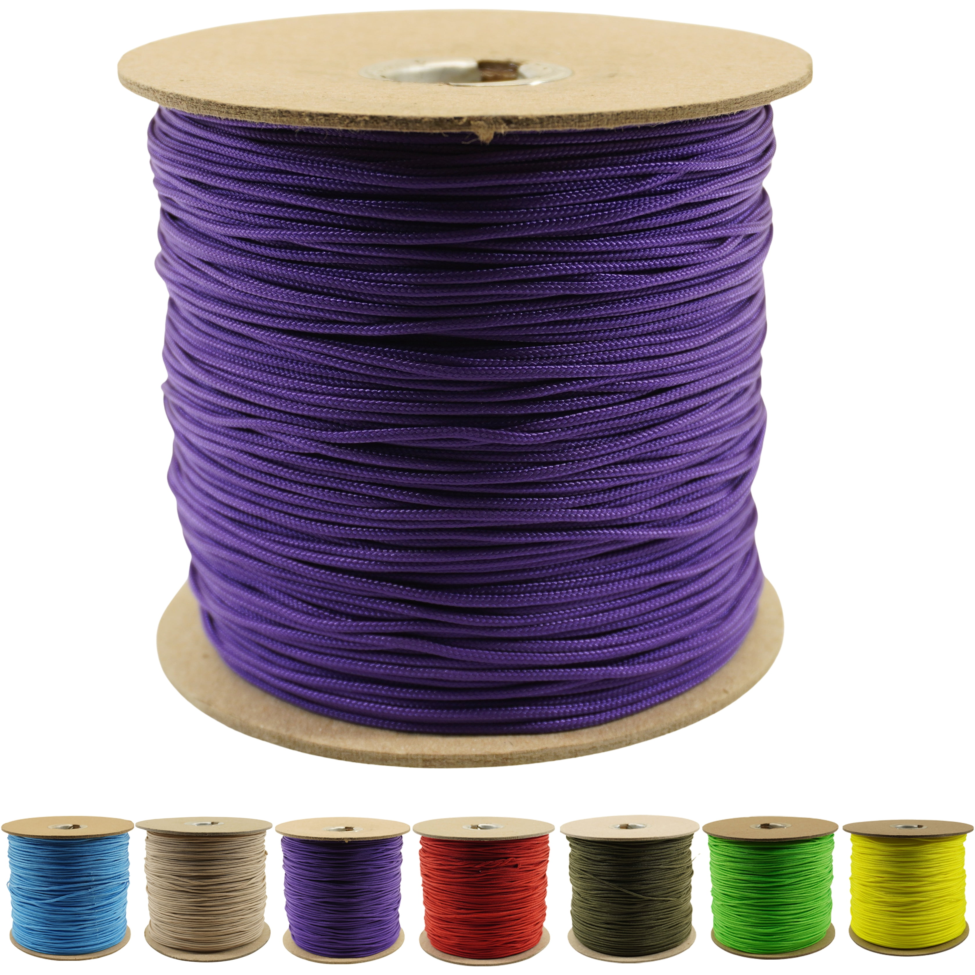 95 Cord Tensile Strength - Purple - 1000 Foot Spool - Type 1 Thin Durable Strong Rope for Outdoor Survival Camping Hiking Lanyards Jewelry Necklace Bracelet Making