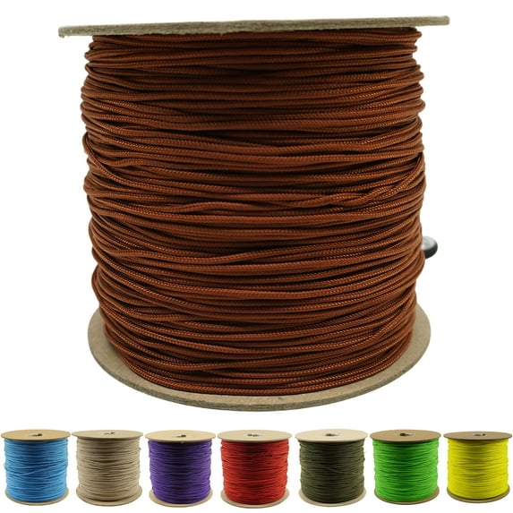 95 Cord Tensile Strength - Rust - 1000 Foot Spool - Type 1 Thin Durable Strong Rope for Outdoor Survival Camping Hiking Lanyards Jewelry Necklace Bracelet Making
