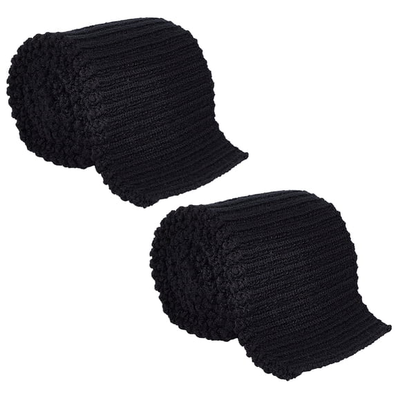 95% Cotton 5% Elastic Fiber Ribbing Fabric for Cuffs Waistbands Neckline Collar Trim Knitted Hem Thickened Quilting Cloth Black