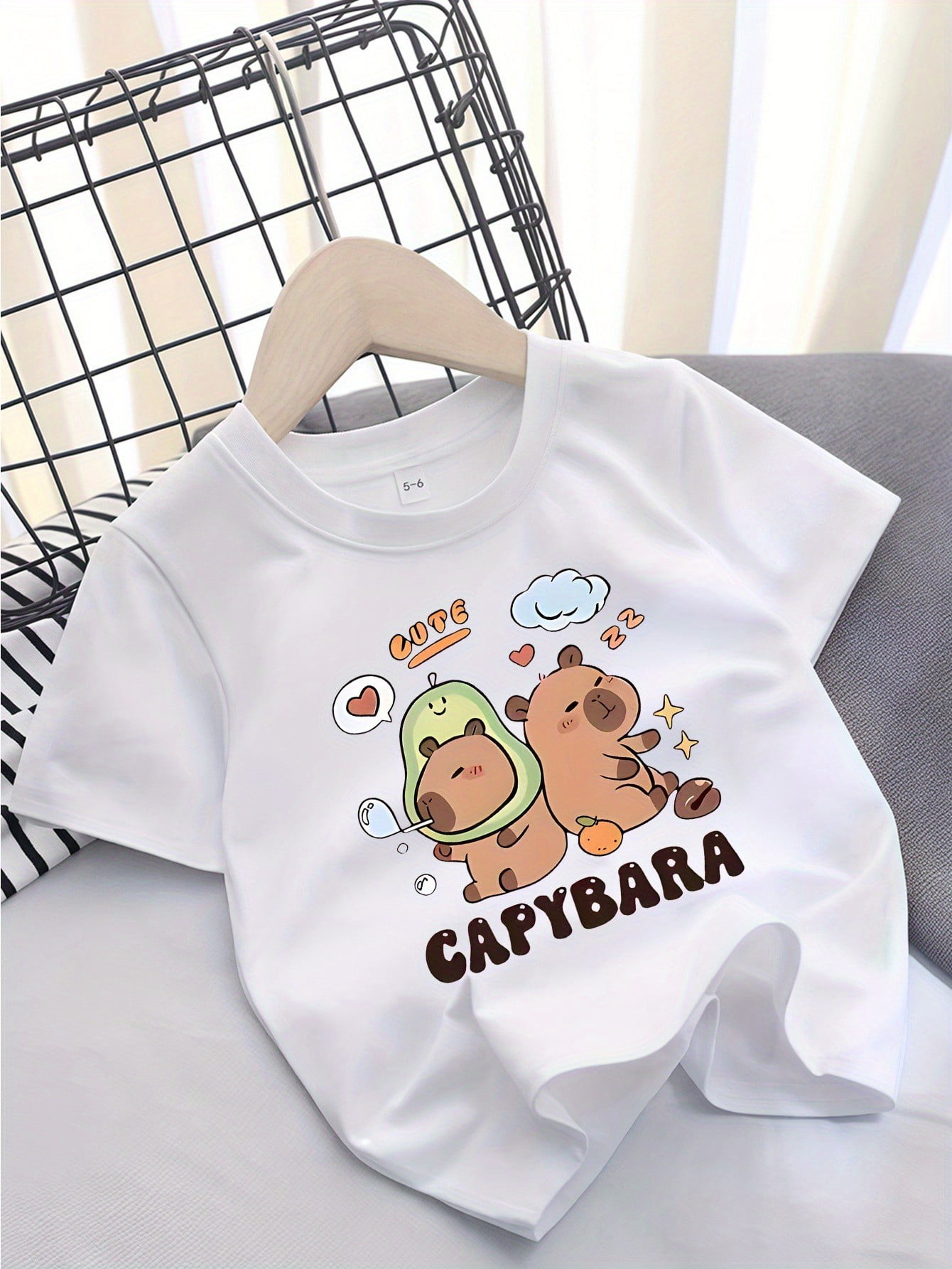 Campana Girls Skye Full Sleeves T-Shirt - Cute Bear Print - Navy