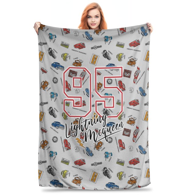 95 Lightning Mcqueen Cars Blanket for Couch Bed Throw Blanket