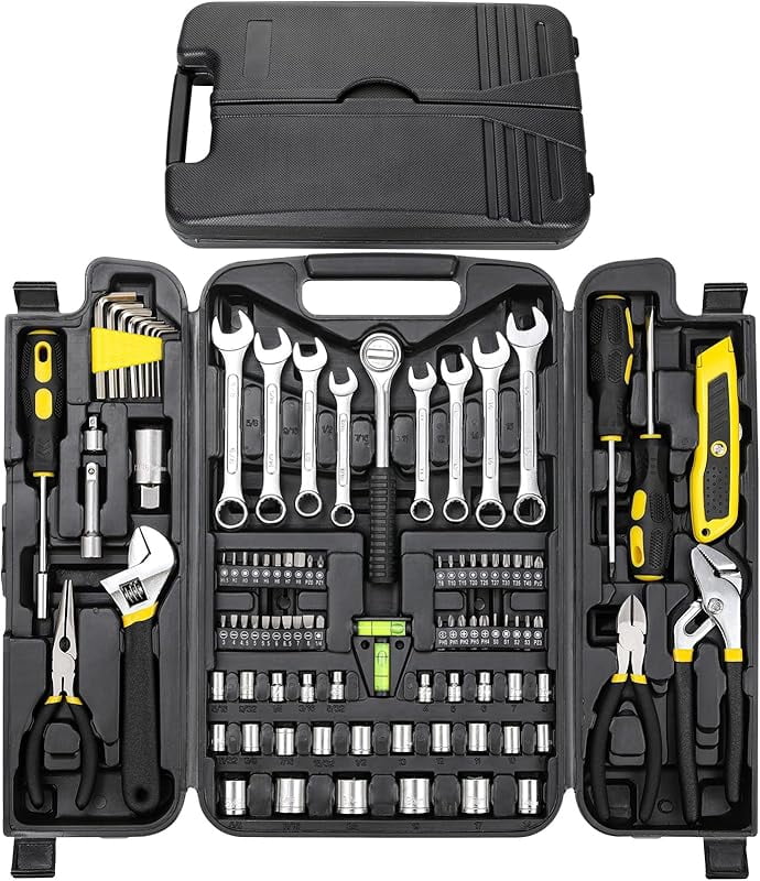 95 Piece Tool Set, Tool Kit, Mechanics Tool Set, Portable Toolbox with ...