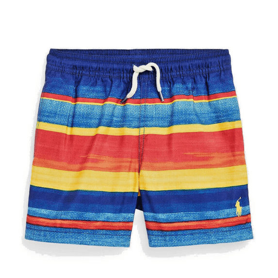 $95 Polo Ralph Lauren Men's, 5.75 Traveler Classic Swim Trunks, Multi, XL