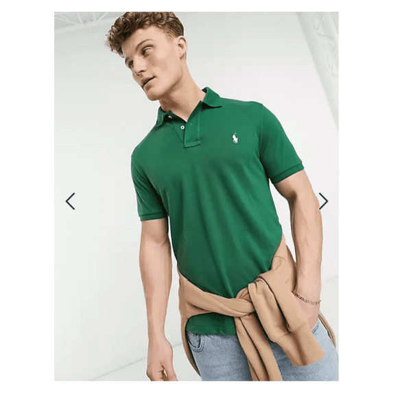 $95 Polo Ralph Lauren The Earth Polo Shirt Cotton Green size M