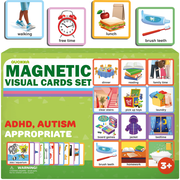 Quokka Magnetic Chore Chart for Kids, Multicolor Visual Schedule Board, 95-Piece Set for Daily Routine and Tasks