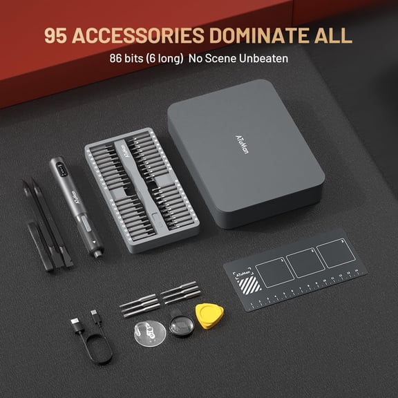 95 in 1 Precision Electric Screwdriver Set with Visual Screen and Magnetic Mat for Electronics Repair