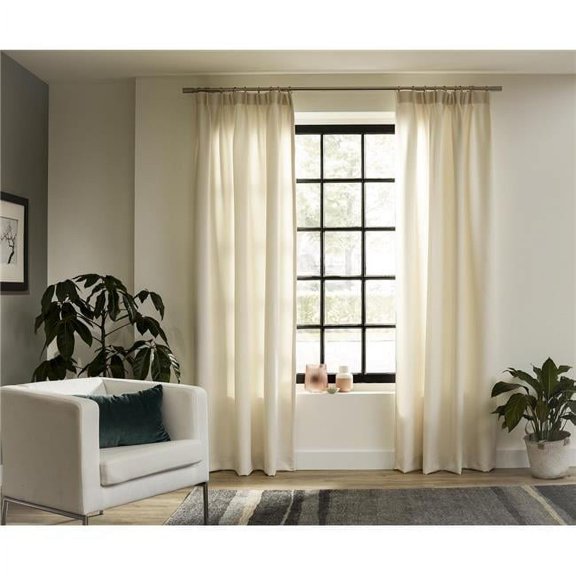 95 in. Intensions Single Curtain Rod Kit, Brushed Nickel