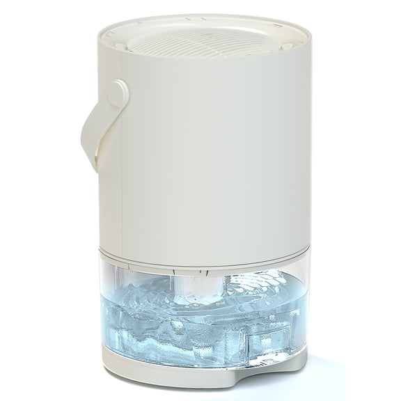 95 oz Small Dehumidifiers for Room for Home, Quiet with Auto Shut off, Dehumidifiers for Bedroom, Bathroom, RV, Closet, 7 Colors LED Light (off white)03