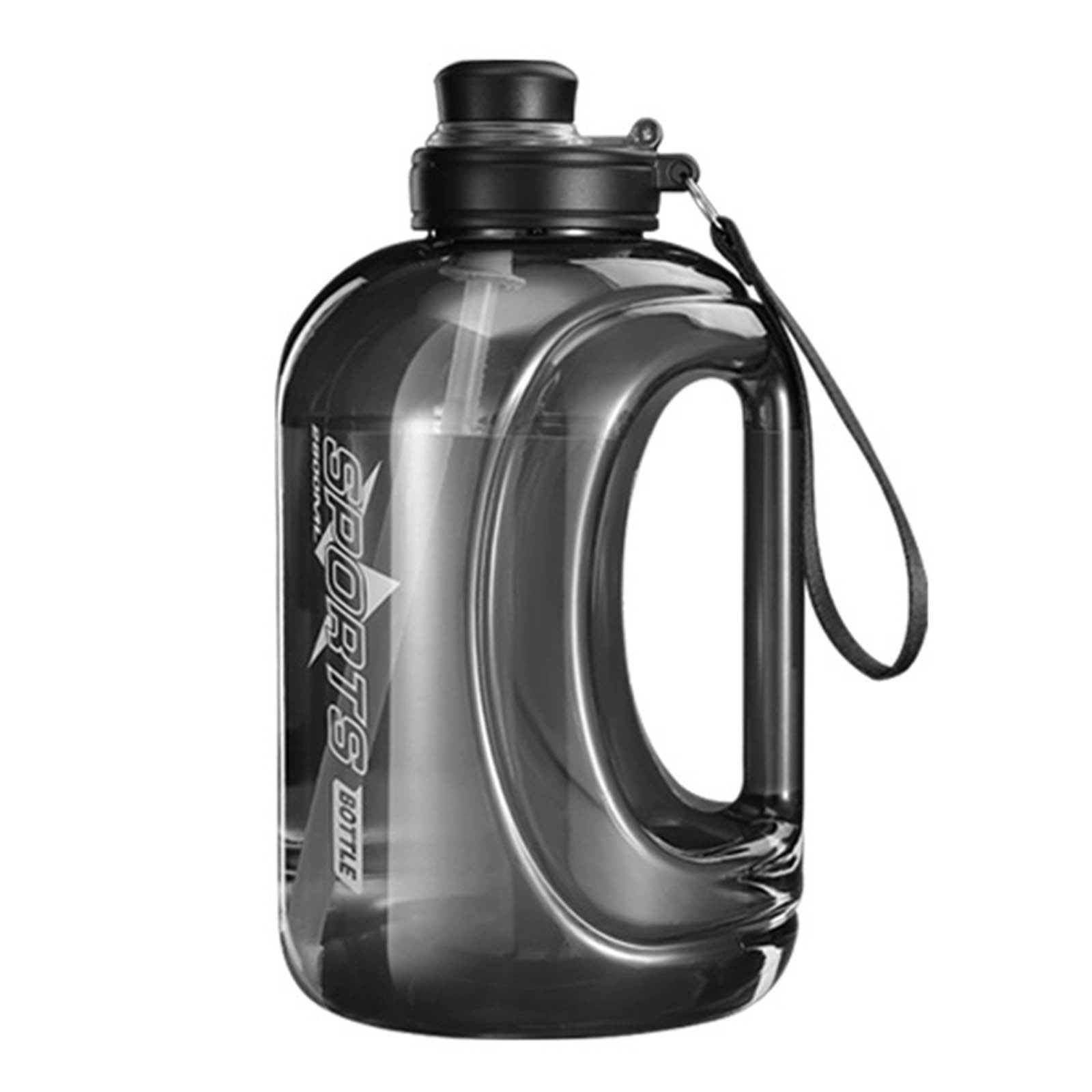 95 oz Water Bottle with Straw and Chug Lid Large BPA Free Gallon Water Jug with Time Marker Leakproof Portable Handle for Gym Hiking Camping Sports Fitness Outdoor Activities