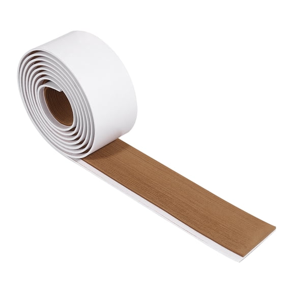 Unique Bargains 95"x2" EVA Decking Sheet Mat Non-Slip Self-Adhesive for Boat Yacht Marine Deck Pad Car Trunk Flooring Carpet White Brown