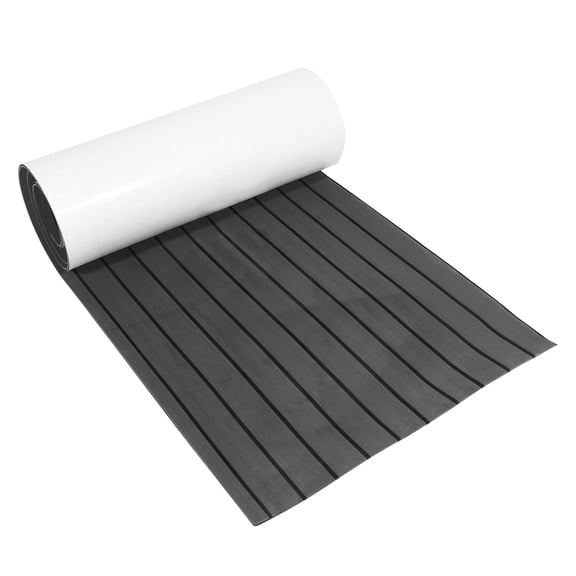 95"x24" EVA Decking Sheet Mat Self-Adhesive for Boat Yacht Marine Deck Pad RV Car Trunk Flooring Carpet Dark Gray Black