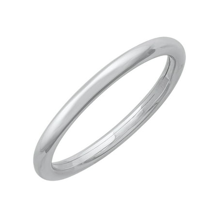 950 Platinum 2 mm Plain Wedding Band (Ring Size 8)