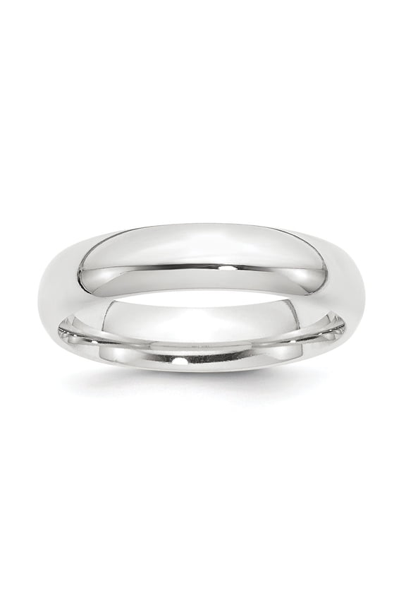 950 White Platinum Ring Band Wedding Comfort Domed