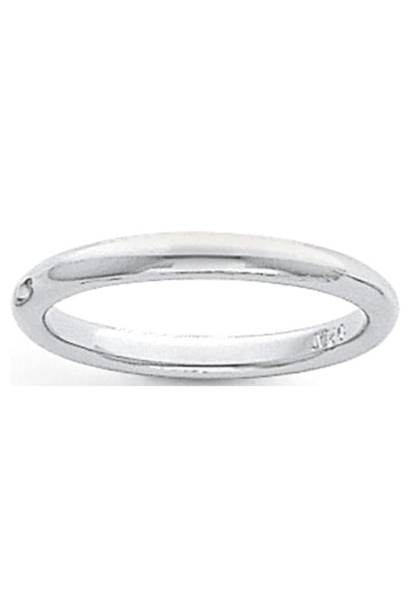 950 White Platinum Ring Band Wedding Comfort Domed