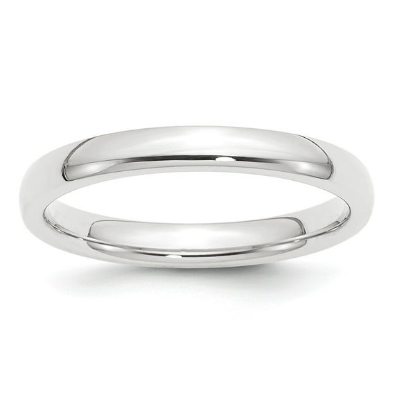 950 White Platinum Ring Band Wedding Comfort Domed