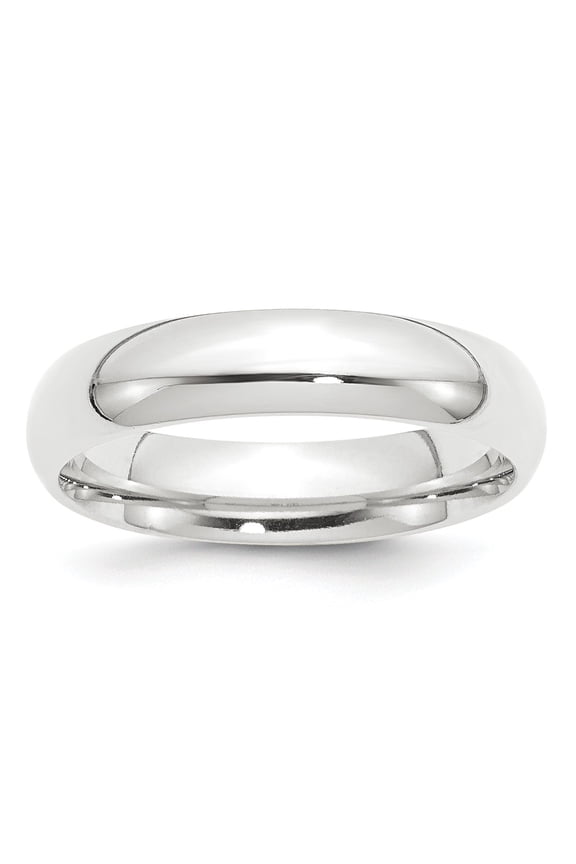 950 White Platinum Ring Band Wedding Comfort Domed