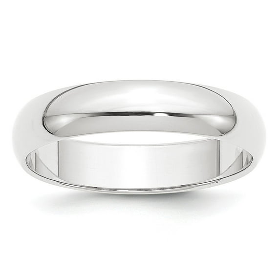 950 White Platinum Ring Band Wedding Standard Half Round