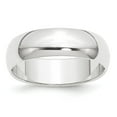 thumbnail image 1 of 950 White Platinum Ring Band Wedding Standard Half Round, 1 of 2