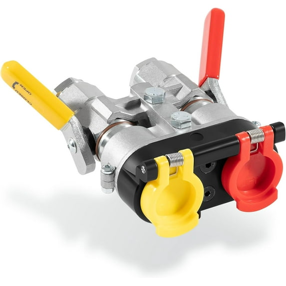 9500-4 Agricultural Tractor Clamp Kit with Lever Actuated Quick Coupler, 1/2" Body Size, 1/2"-14 NPTF Port End, Dust Cover on Housing