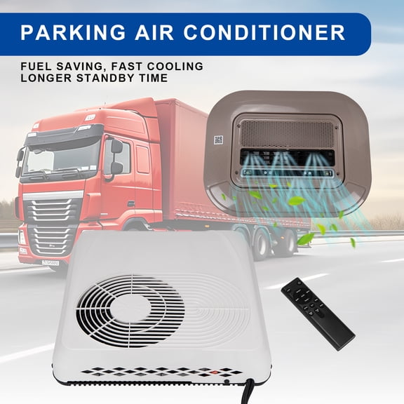 9500 BTU Rooftop Parking Air Conditioner 12V AC Unit, Inverter Top-Mount A/C for Camper Van Trailer Truck Bus